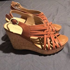 Franco Sarto Leather Wedge EUC